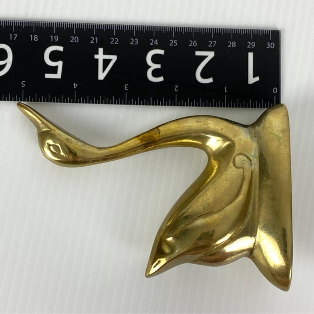 Brass Duck Ornament 3.5 X 5.5 inches Paperweight Decor - Picture 7 of 8